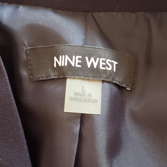 Nine West Open Front Blazer, Navy, Size Large - Picture 3 of 7